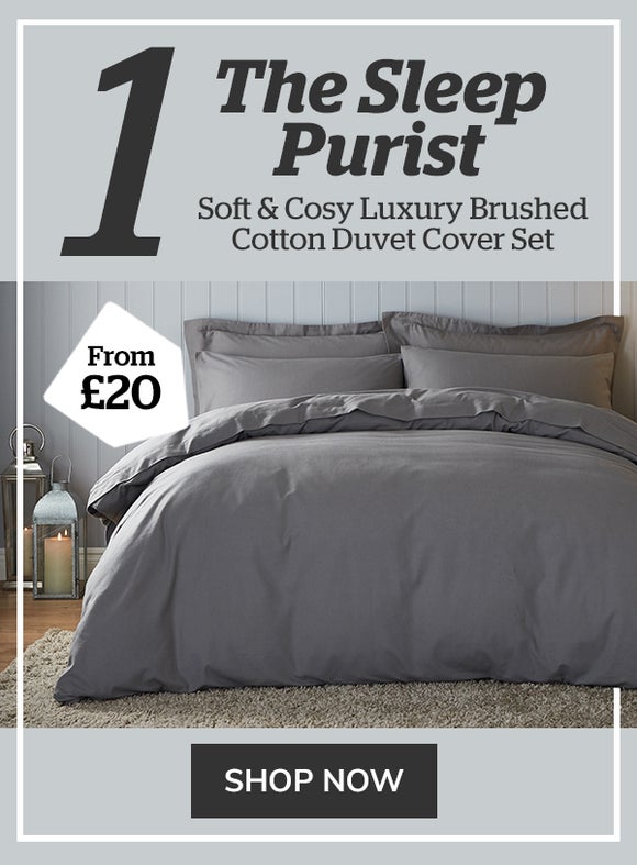 Soft & Cosy Luxury Brushed Cotton Dove Grey Duvet Cover and Pillowcase Set