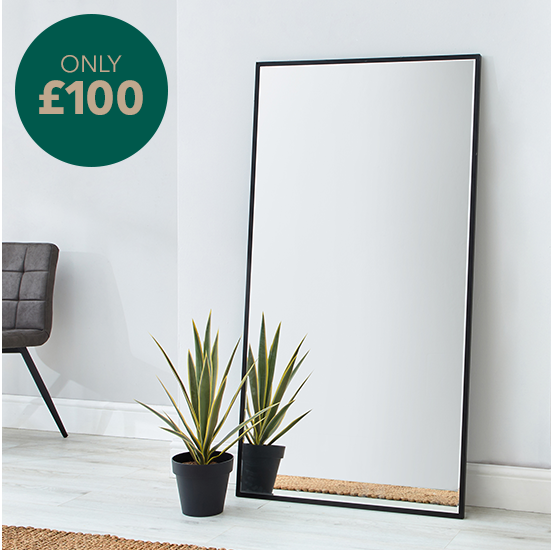 Apartment Leaner Mirror 150x80cm Black