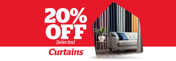 20% off Selected Curtains