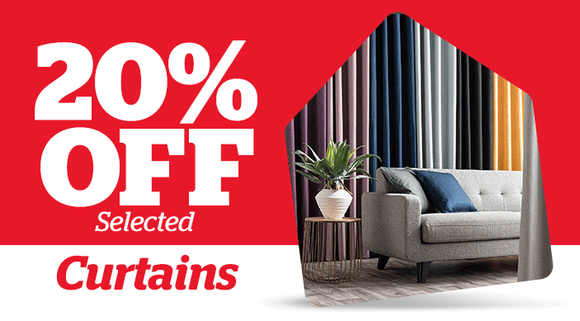 20% off Selected Curtains