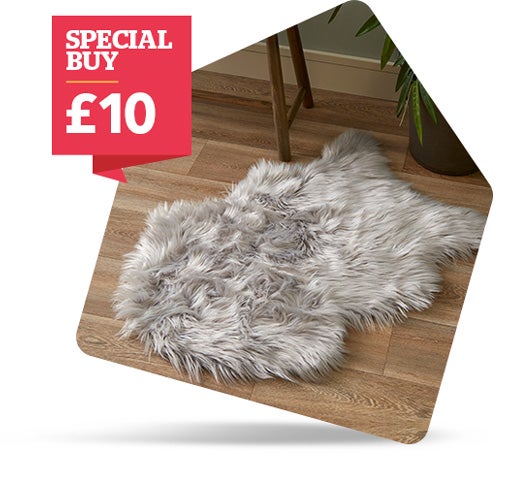 Faux Sheepskin Pelt Rug