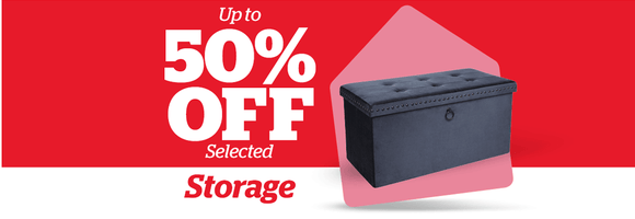 Up to 50% off Selected Storage