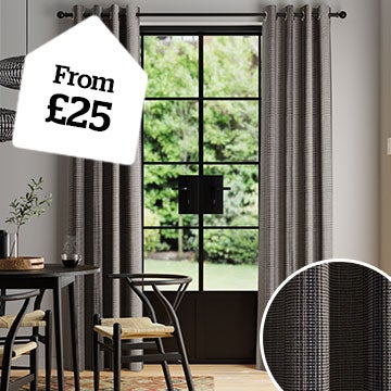 Cosy Stripe Grey Thermal Eyelet Curtains