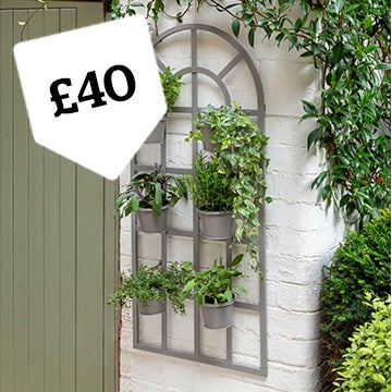 Grey Arch Wall Planter