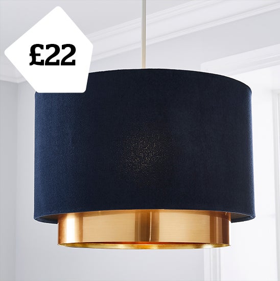 Nesa Two Tier Brushed Gold Velvet Shade