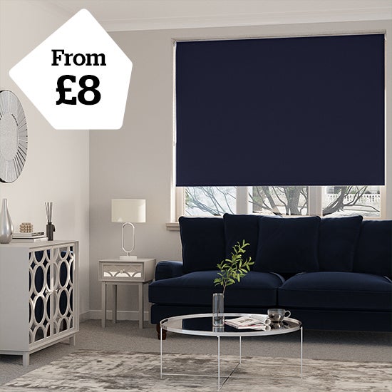 Navy Blackout Roller Blind