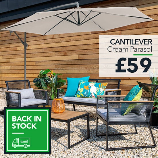 Cantilever Cream parasol £59